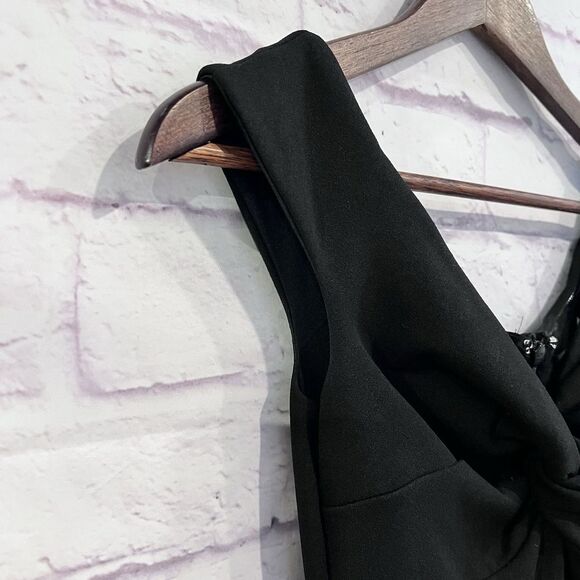 Lulus Black Behold My Love Black Off The Shoulder Twist Front Maxi Dress Small - Picture 6 of 11